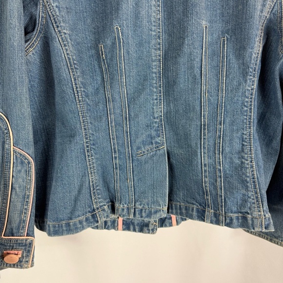 Venezia Blue Denim Jacket with Pink Buttons Vintage 90’s - Picture 12 of 14